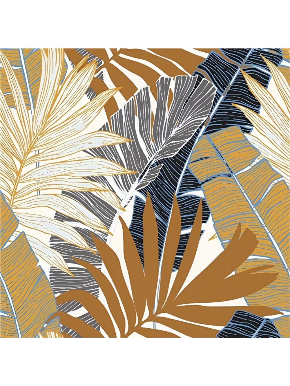 Leaf Wallpaper Brown Plant Floral Wallpaper Peel & Stick Wallpaper 17.5" x78.7"
